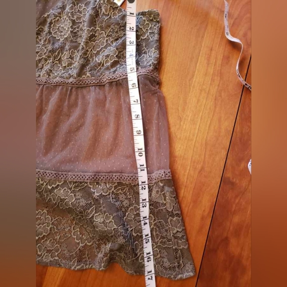 Maurices Brown High Neck Sheer Lace Boho Top size XXL - Picture 3 of 11